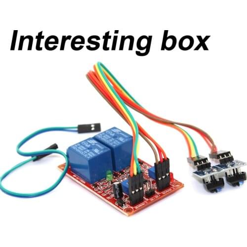 2-way 5V induction TCRT5000 relay module (reflective pull-in / small board with wire) tracking sensor