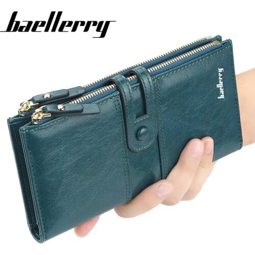 2020 Fashion Women Wallets Long Top Quality Leather Card Holder Classic Female Purse Zipper Brand Wallet For Women