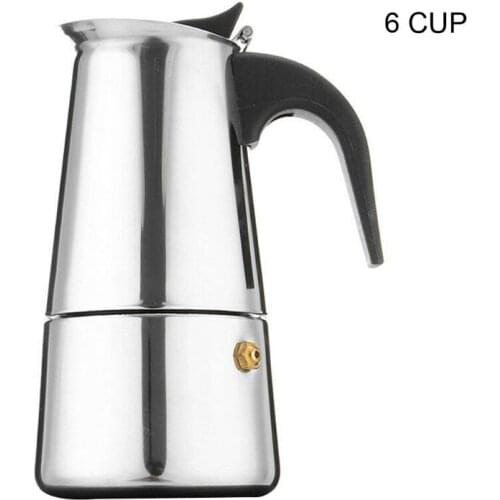 4/6Cup Coffee Maker Pot Espresso Latte Percolator Electric Stove Home Office Kit