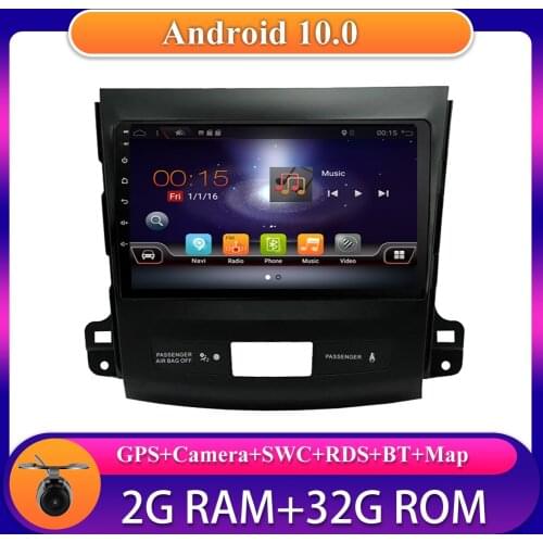 2 Din Car Multimidia Player Android 10.0 For Mitsubishi Outlander xl 2 CW0W 2005-2011 For Citroen C-Crosser 2007-2013 BT Wifi