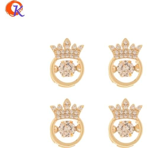 Cordial Design 20Pcs 9*12MM Jewelry Accessories/Pendant For Necklace/Genuine Gold Plating/Hand Made/DIY Jewelry Making/CZ Charms