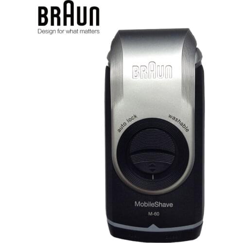 Braun Electric Shaver Razor M60 Battery powered for Men Portable Washable Face Care Shaving & Hair Removal Razor Safety Shaving