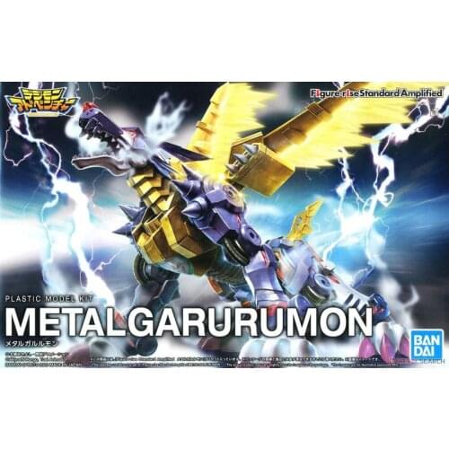 Original Digimon Adventure Metal Garurumon (Amplified) Spirits Figure Rise Standard Assembly Model Kit Toys for children
