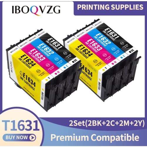 IBOQVZG T1631 Compatible Ink Cartridge For Epson WorkForce WF-2010W WF-2510 WF-2520NF WF-2530 WF-2540 WF-2750 2760 2630 2650 etc