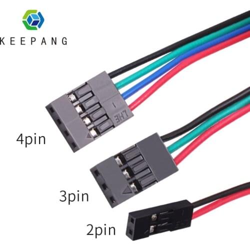 Dupont Cable Female to Female Jumper Cable Wire 70cm 2Pin 3Pin 4Pin 3D Printer Parts Dupont Copper Cable 1pc/2pc/3pc/4pc/5pc