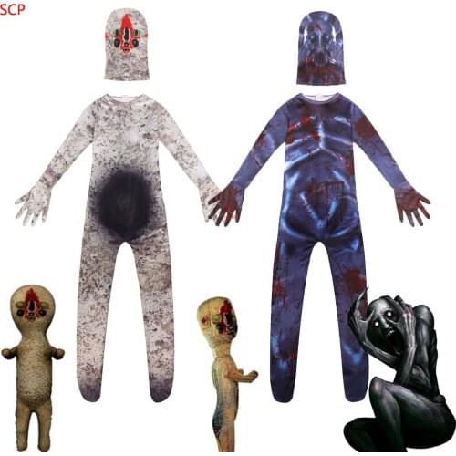 Scp Foundation Acting suit Cartoon Halloween Cosplay Costumes The Shy Guy and The Sculpture The Original Clothing for Kids Boy