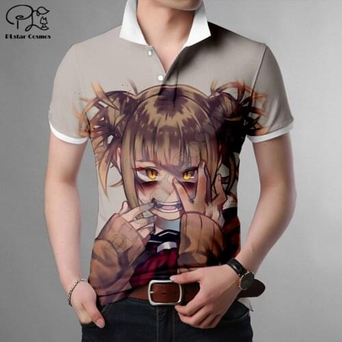 Fashion summer women for men Anime emoticons 3D full printed harajuku polo shirts Viking tattoo Short sleeve t shirts