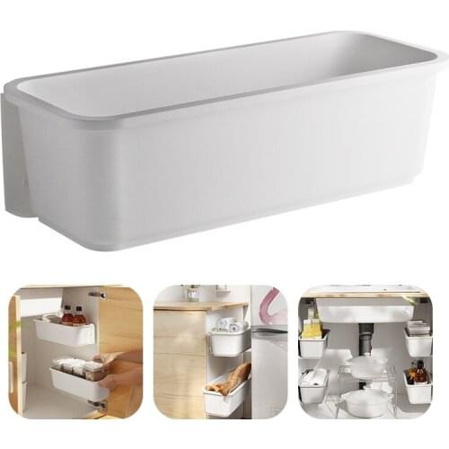 Wall Hanging Refrigerator Storage Box Kitchen Cabinet Door Storage Shelf Basket Cling film Tissue Box Refrigerator Organizer