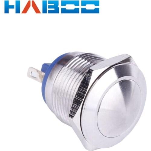 Stainless steal 304 material metal switch diameter 19mm anti-vandal push button switch pcb type 1NO waterproof switch IP67