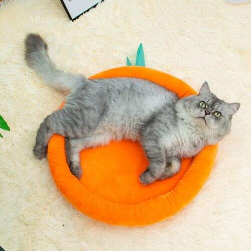 New Warm Cat Bed House Round Bed Fodable Dog Cat Sleeping Mat Pad Nest Kennel Pet Cushion Puppy Nest Best Cat Bed For Winter