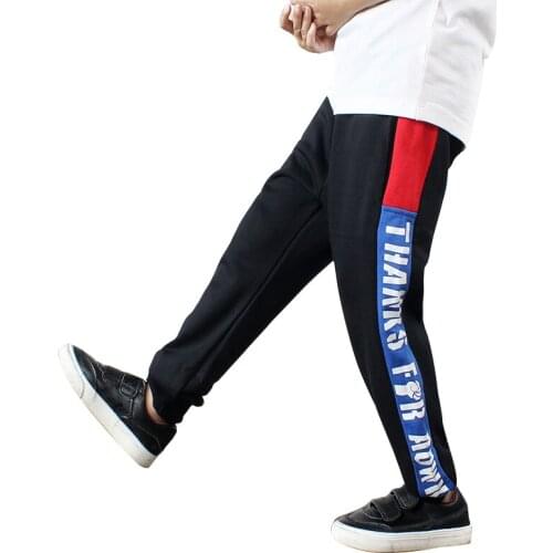 New Kids Boys Sport Pants Children Causal Letter Printed Solid Long Straight Trousers Baby Spring Autumn Clothes For Boy Girl