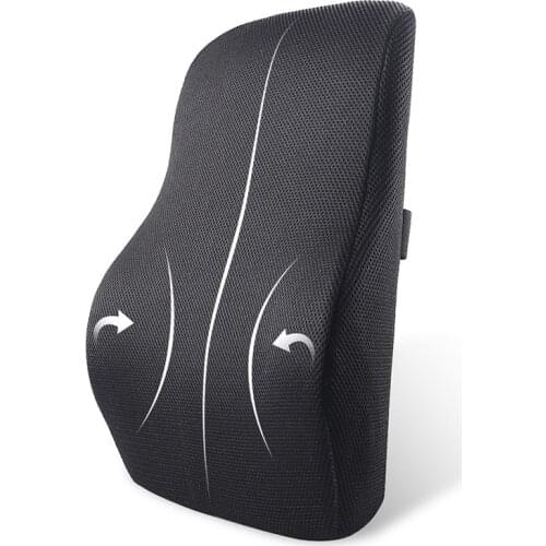 Lumbar Support Pillow for Car Seat comes with Removable Washable Cover and Firm Insert to to Ease Lower Back Pain Black 1PCS