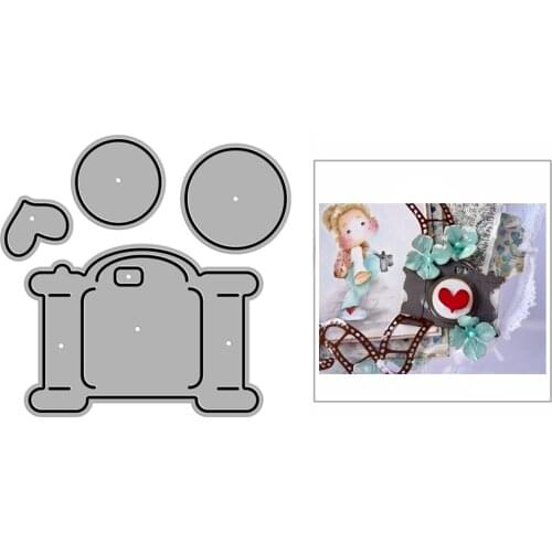 New Camera Heart Love Moment Craft Embossing Mold 2021 Metal Cutting Dies for DIY Decor Scrapbooking Album Card Making No Stamps