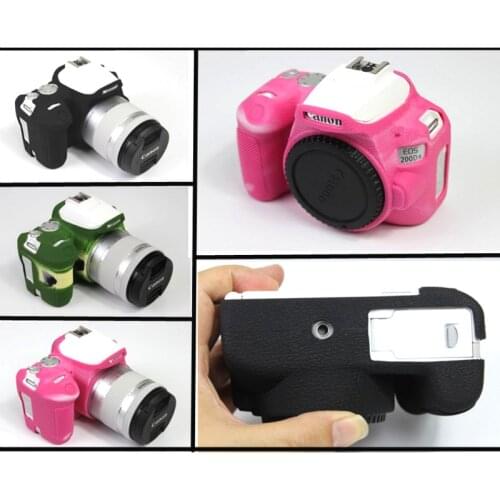 Rubber Silicon case Body Cover for Canon EOS 200D 200DII 250D Kiss X9 X10 Rebel SL2 SL3 camera bag Protector Frame Skin shell