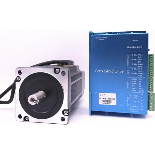 DC closed-loop Stepper motor 86HB250-156B+HB860D step motor 12.5N.m Nema 86 Hybird closed loop 2-phase stepper motor driver