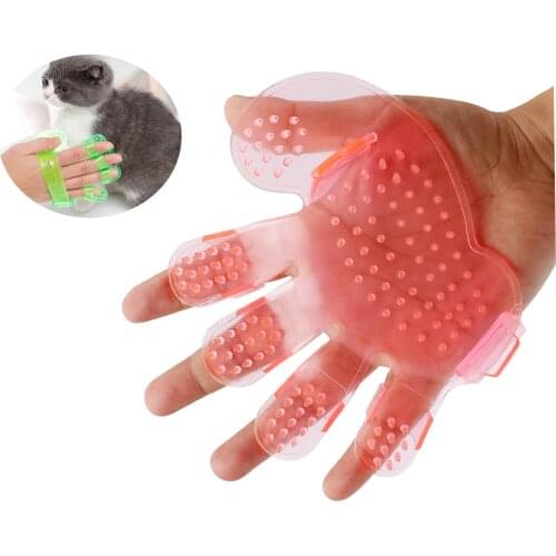 Pet Bath Brush Comb Cat Dog Massage Glove Kitchen Cleaning Gloves pets Silicone Washing Soft Hair Fur Grooming
