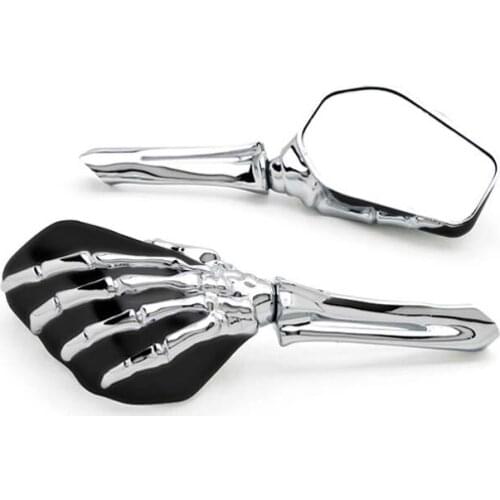 Brand new Black/Chrome Custom Motorcycle Skeleton Bone Mirrors For Victory Cross Country