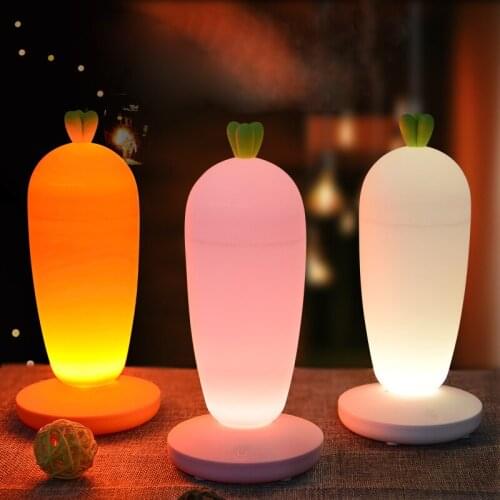 Radish LED Night Light for Baby Kids Bed Bedroom Lamp Childrens Gift Table Lighting Home Decor Dinning Room Bar Lamp Night Lamp