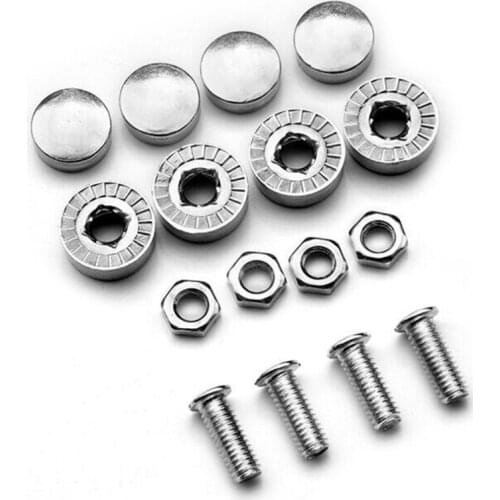 Universal Car Truck License Plate Frames Screw Cap Kit Tag Metal Latches Cover M68B