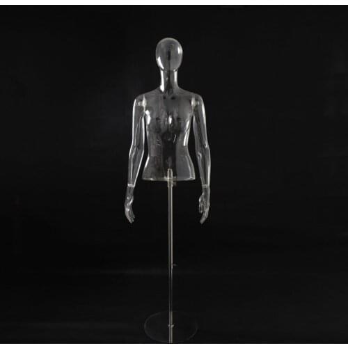 High Quality Fashionable Transparent Female Mannequin Clear Female Mannequin Factory Direct Sell