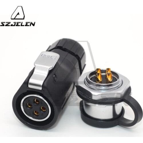 XHP20, Waterproof Connector 4 pin Solar Power Cable Circular Industrial Male socket Female Plug IP67