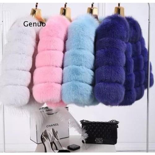 S-3Xl Mink Coats Women 2021 Winter Top Fashion Pink Faux Fur Coat Elegant Thick Warm Outerwear Fake Fur Woman Jacket
