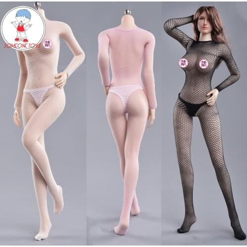 1/6 Female Fire Girl Toys FG-YC-003 Wardrobe Series Seamless Pantyhose Connected Net Socks Jumpsuit for 12 Inches Body Figure