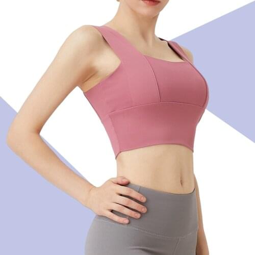 Fitness Sports Bra Top Women New Fast Dry Comfortable Breathable Crop Top Yoga Running Top Solid Color Bra For Gym Hot Sale
