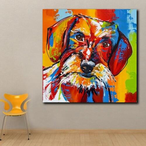 Animal Pop Art French-Bulldog Oil Painting Wall Art Paiting Canvas Paints Home Decor Abstract Print Painting Modern Wall Decor