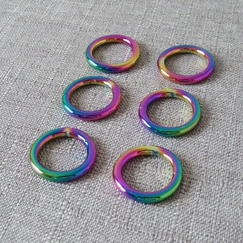 10Pcs/Lot 20mm Plated Metal O Rings Clasp Buckle Belt Loop For Leather Bag Dog Pet Harness Collar Sewing Garment DIY Accessories