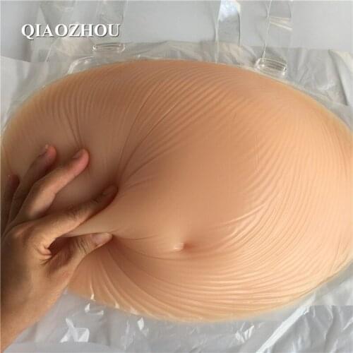 2500g 7~8 month belly silicone fake pregnant baby bump realistic adhesive stable