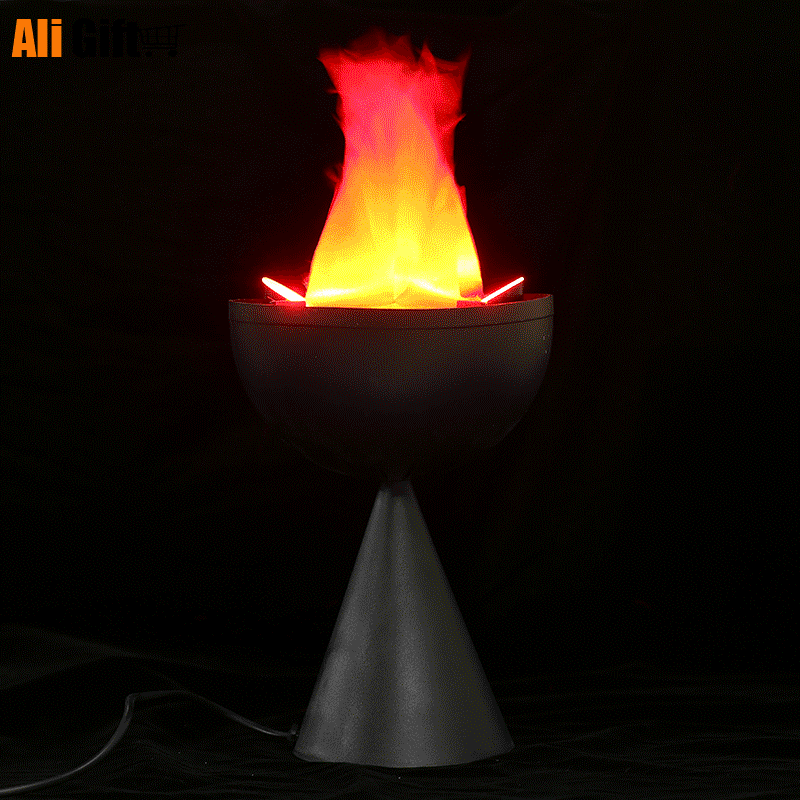 Halloween Decorations Props Electronic Simulation Brazier False Fire Burning Flame LED Light False Fire Props Fake Brazier 220V