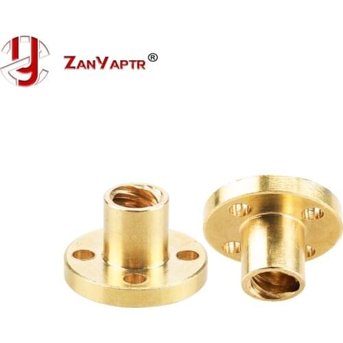 5Pcs 3D printer M8 Trapezoidal screw for supporting all the copper nut Stepper motor Guide screw for Lead screw