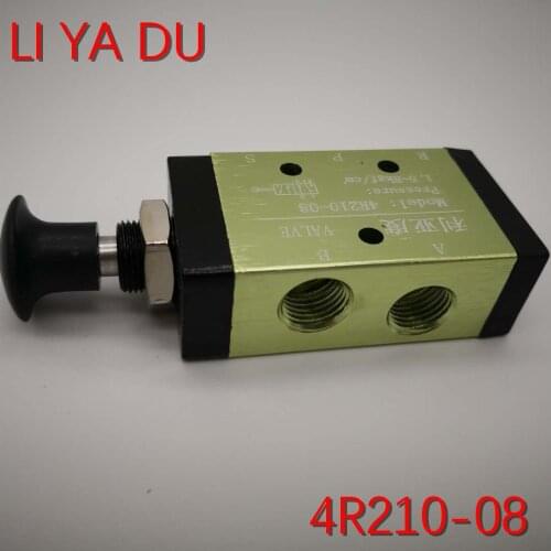 5PCS 4R210-08 G1/4 PT 5 way 2 position Hand Valve Mechanical Valve Manual Air Valve Pneumatic Switch