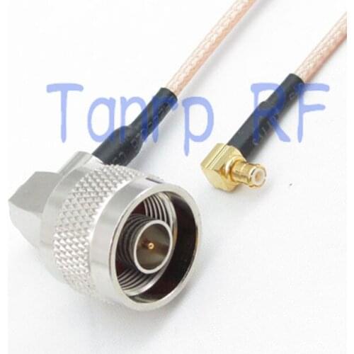 6in N male to MCX male both right angle RF adapter connector 15CM Pigtail coaxial jumper cable RG316 extension cord