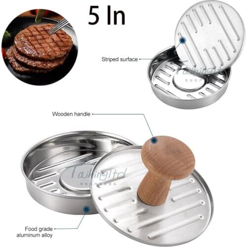 ABS Round Shape Hamburger Press Hamburger Maker Non-Stick Chef Cutlets Hamburger Meat Beef Grill Burger Press Patty Maker Mold