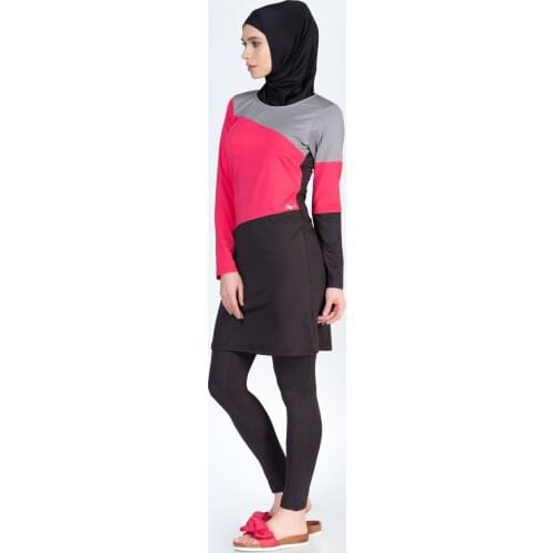 Alfasa 262 Long Sleeve The Tights Garnili Full Off Hijab Swimwear black