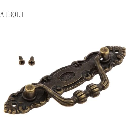 Antique Pull Handles for Drawer Cabinet Door Wooden Chest Box Bin Metal Drawer Pulls Handles Wardrobe Pulls Handles