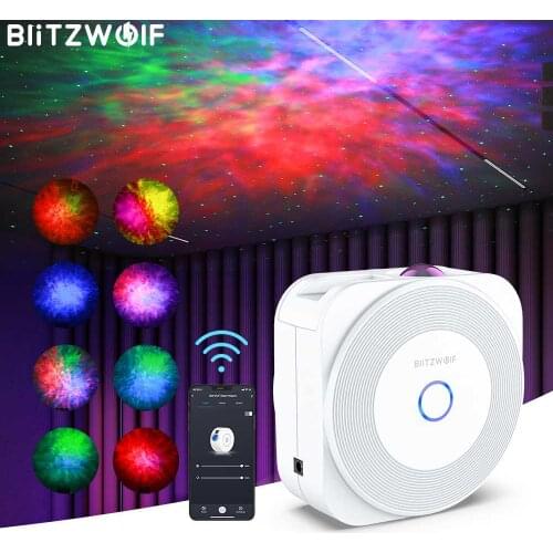 BlitzWolf BW-PLT1 Smart Star Projector with Star + Colorful LED Nebula Smart APP Control Timing & Countdown Voice Control