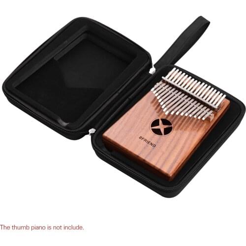 17-Key Kalimba Case Thumb Piano Bag Storage Box Carry Case Water-resistant Shock-proof Black 17 key kalimba