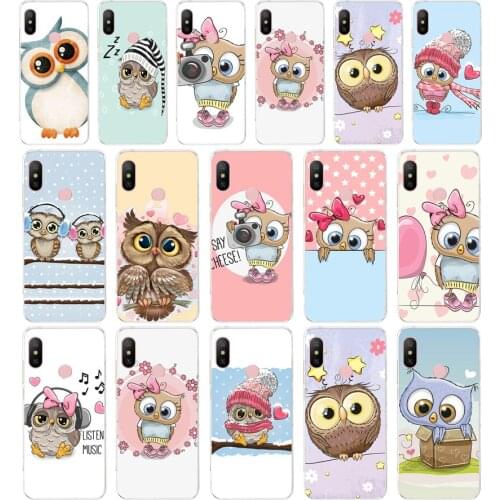 29AA Cute Owl Hearts Lover Christmas gift Soft Silicone Tpu Cover phone Case for Xiaomi Redmi 6 Pro 6A 7A Note 6 Pro 7 case