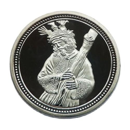 Hermandad metal craft souvenir coin enamal color with silver