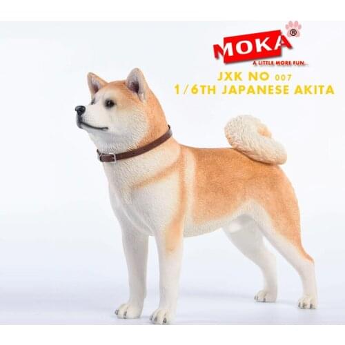 Jxk 18cm 1/6 Akita Dog Model High-End Gift Car Accessories Home Decoration 12 Inch Action Figure Scene Accessories