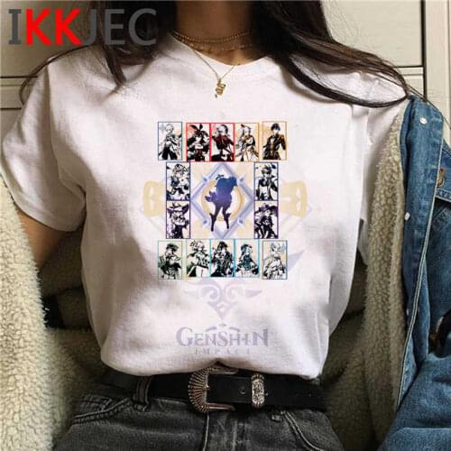 Genshin Impact top tees t shirt male tumblr 2021 aesthetic couple vintage clothes t shirt ulzzang streetwear
