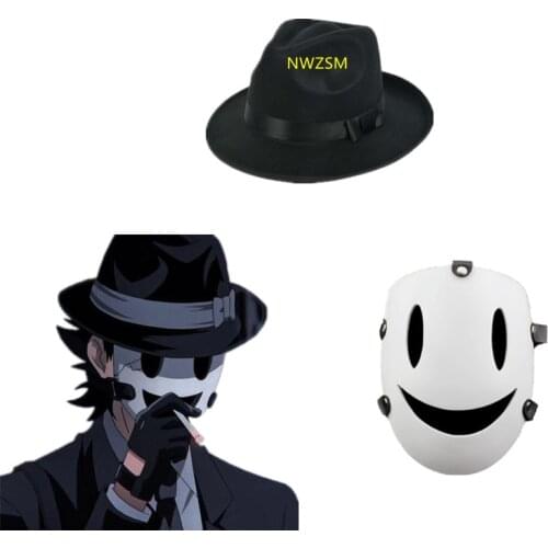Tenkuu Shinpan High-Rise Invasion Cosplay hat Mask Resin White Mask Japanese Samurai Costume Props1:1