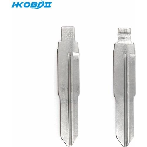 HKOBDII 2PCS/Lot Metal Blank Uncut Flip KD Remote Key Blade Type #36 for Hyundai Tucson