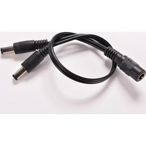 5.5 x 2.1mm 1 Female to 2 male Camera CCTV DC-DC 12V Power Splitter Cable
