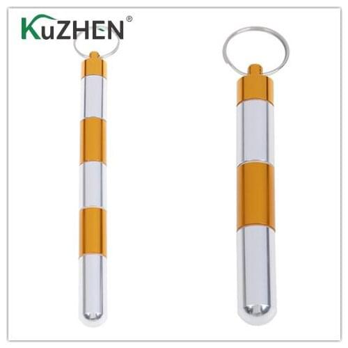 1PCS Pill Box Capsule Shape Aluminum Pill Case Keychain Outdoor Pocket Pill Holder Container Delicate Medicine Box