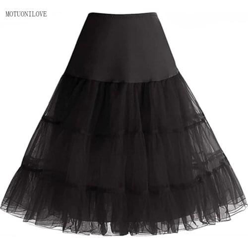 Rockabilly Tutu Free Short Organza Halloween Petticoat Crinoline Vintage Wedding Bridal Petticoat for Wedding Dresses Underskirt