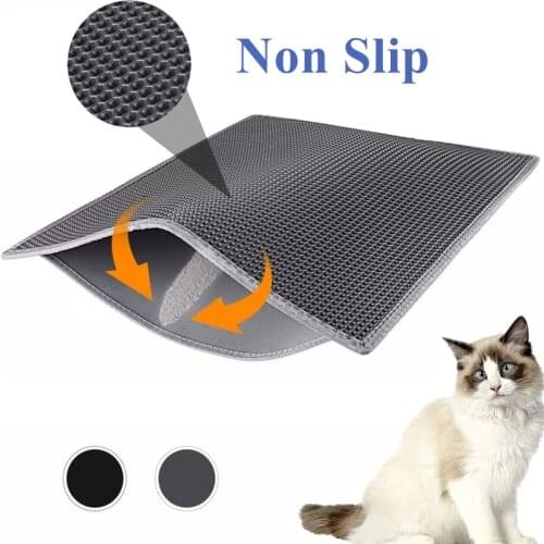 Cat Sand Litter Mat Toilet Double Side Waterproof Pets Trapper Cats Litter Box Self Cleaning EVA Non-slip Carpet Pet Supplies